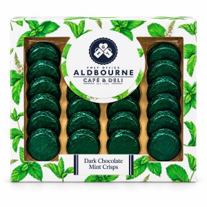 Aldbourne Dark Chocolate Mint Crisps Box
